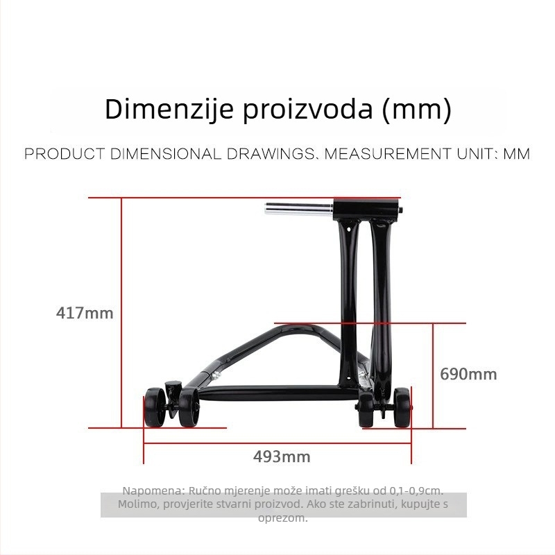 Stalak za podizanje okvira motocikla s jednim ručnim ramenom, podizanje stražnjeg kotača, alat za održavanje