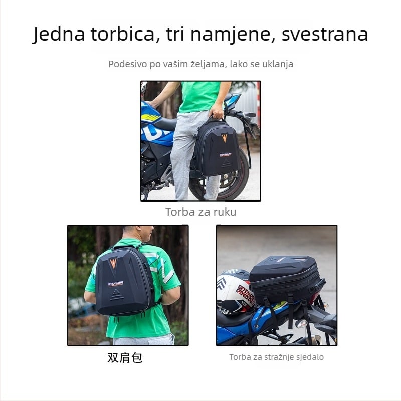 Torba za stražnje sjedalo za motocikl/električno vozilo – velika kapaciteta, pretinac za kacigu, brend RZAHUAHU, model YA535, prilagodba obrade: Ne