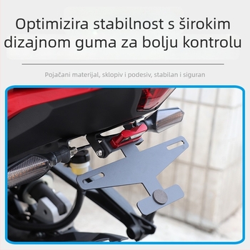 Okvir registarske pločice za motocikle Qianjiang QJ, sklopivi držač, kompatibilan s Race 400 modifikacijama i Race 600 kratkom repu