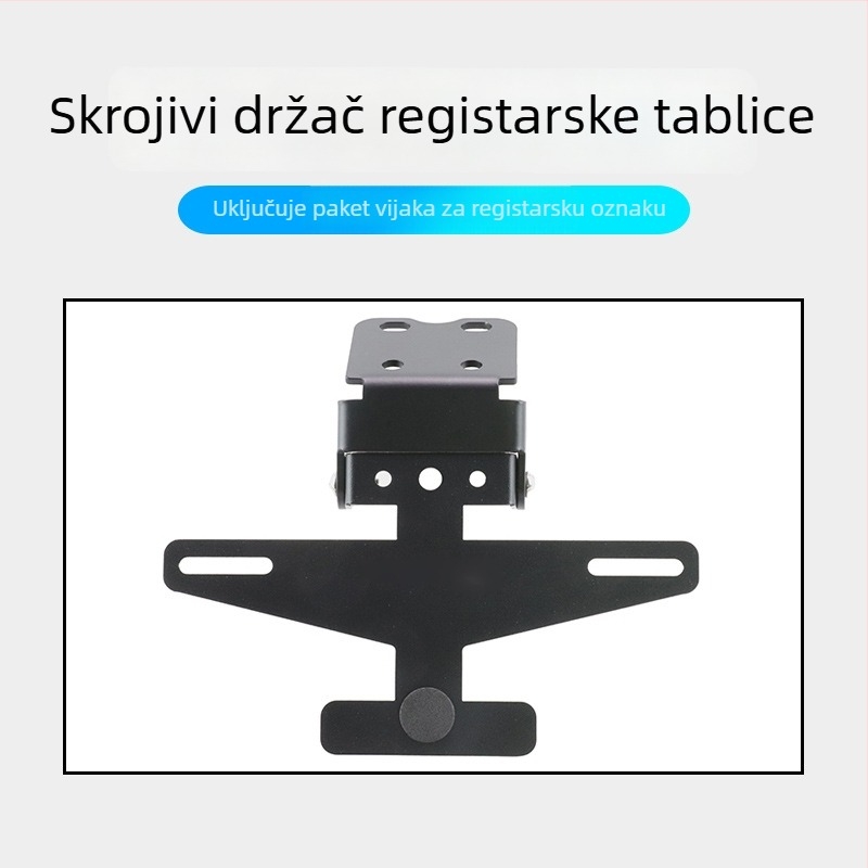 Okvir registarske pločice za motocikle Qianjiang QJ, sklopivi držač, kompatibilan s Race 400 modifikacijama i Race 600 kratkom repu