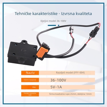 Feierpu FFY-004 USB priključak za napajanje električnih vozila i motocikala, izlaz 5V 1A