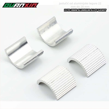 Aluminijski adapter za ručicu upravljača 22 mm na 28 mm, protuklizna podloška, opća kompatibilnost