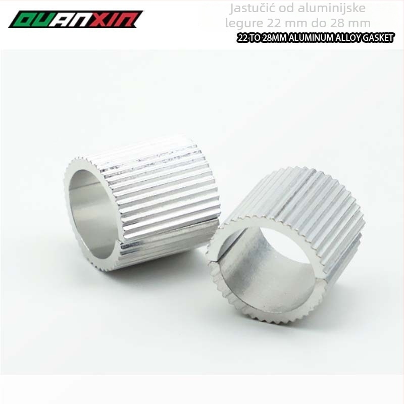 Aluminijski adapter za ručicu upravljača 22 mm na 28 mm, protuklizna podloška, opća kompatibilnost