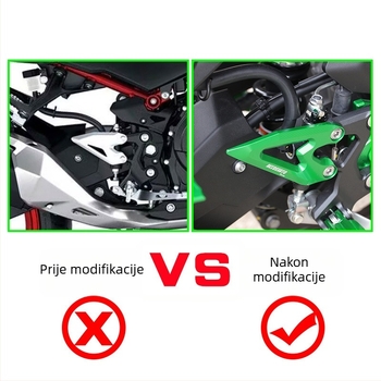Prednja zaštita za stopalo za Kawasaki Ninja 500 — ukrasni bočni panel, zaštita od opeklina
