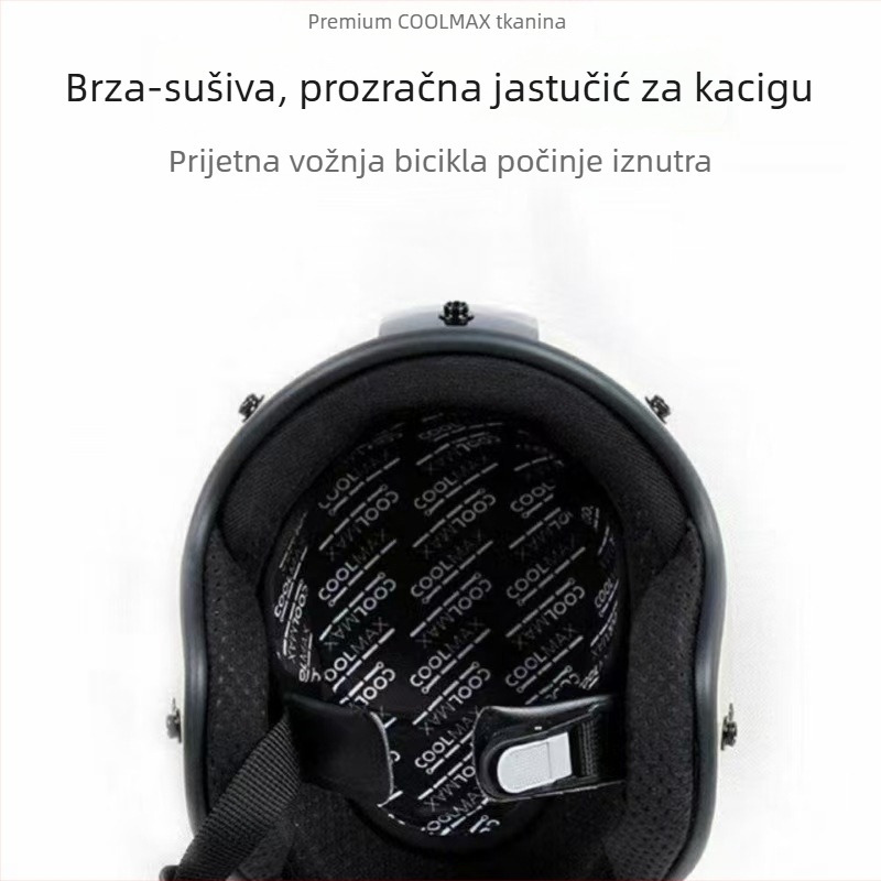 Podložak za kacigu za motocikle i električna vozila, sve sezone, prozračan, upija znoj, otklonjiva