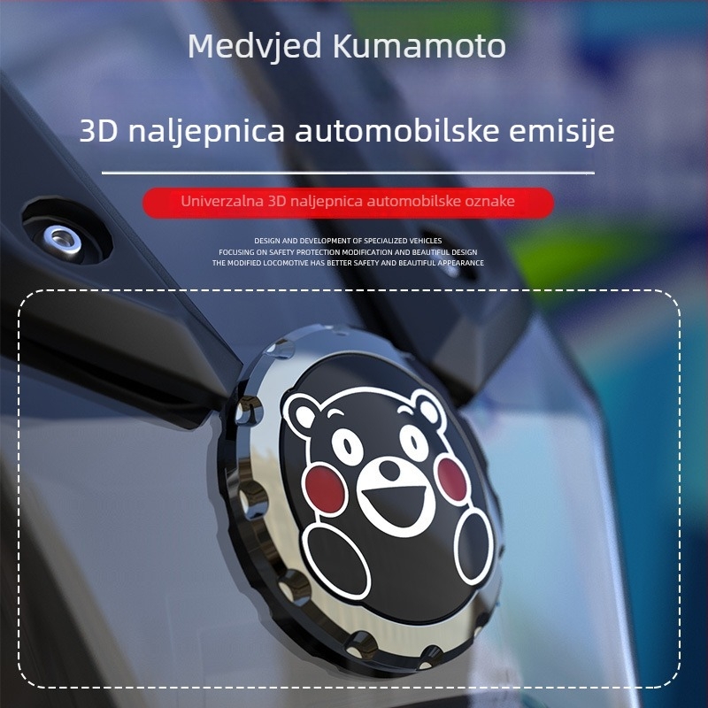 Motociklističke naljepnice Kumamon, 3D, vodootporne, kompatibilne s PCX160/UHR