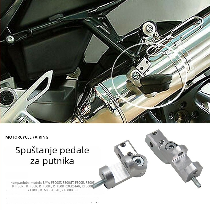 Pedalni koljen za putnika za BMW motocikle — skup za snižavanje pedale; marka Otilliotilli; modeli: F800ST, F800GT, F800R, F800S, R1150RT, R1150R, R11