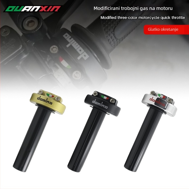 Univerzalni komplet za modifikaciju gasa na motociklu Domino stil dvostruke linije držača gasa, marka Whole Heart Car Products, opća kompatibilnost, bez prilagodbi