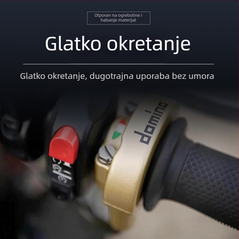Univerzalni komplet za modifikaciju gasa na motociklu Domino stil dvostruke linije držača gasa, marka Whole Heart Car Products, opća kompatibilnost, bez prilagodbi