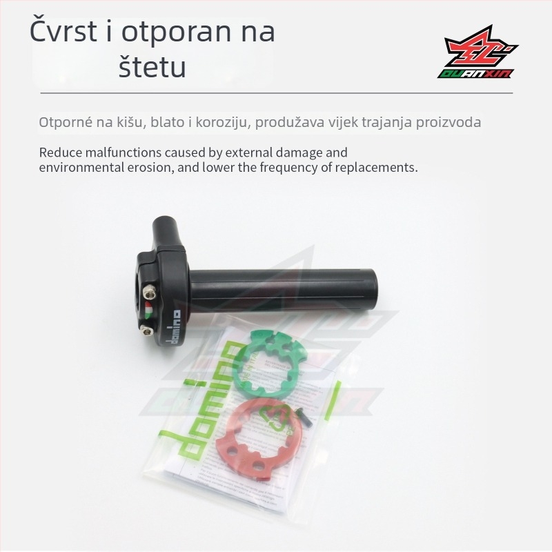 Univerzalni komplet za modifikaciju gasa na motociklu Domino stil dvostruke linije držača gasa, marka Whole Heart Car Products, opća kompatibilnost, bez prilagodbi