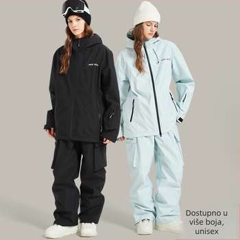 Unisex skijaški komplet za žene i muškarce, vodootporan, prozračan, topao i otporan na vjetar (Vodootpornost 10000 mm; Oxford tkanina; podstava od poliestera; punilo od poliestera)