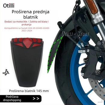 Prednji produženi blatnik za Suzuki GSX-8S 2023–2024 – zaštita od prskanja