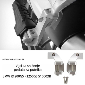 otilli BMW Set za spuštanje pedale za suvozača za R1200GS LC, R1200GS LC ADV, R1250GS ADV, S1000XR