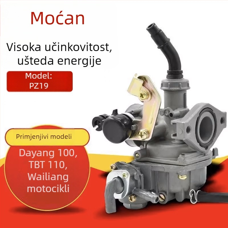 Karburator za motocikl, marka Mogelon, model DY100, šifra proizvoda JB-DY100HYQ, pogodan za motocikle, za atomizirano gorivo i smjesu ulja i plina, prilagodljiv omjer