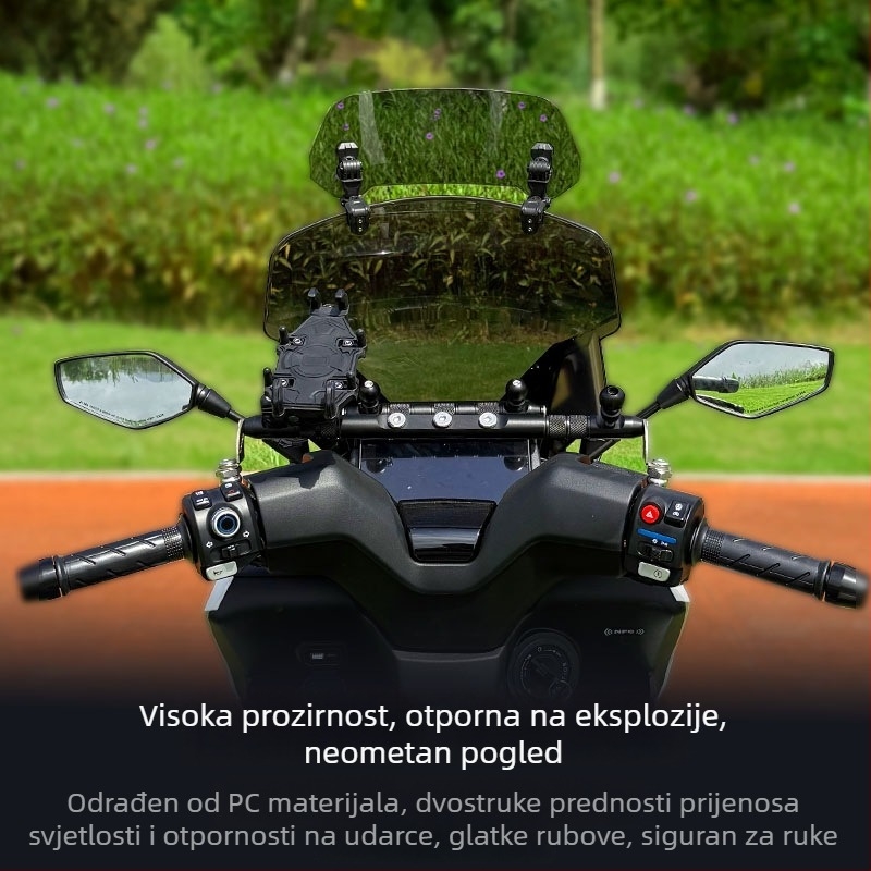NWT150 Set za modifikaciju prednjeg stakla i retrovizora — plastika, Jin qilong, Knight Armor stil