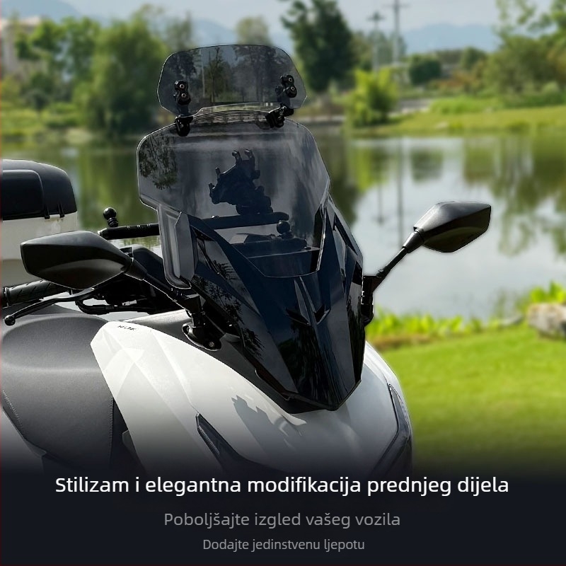 NWT150 Set za modifikaciju prednjeg stakla i retrovizora — plastika, Jin qilong, Knight Armor stil