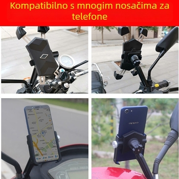 Patentirana aluminijska baza za držač telefona za motocikle i električna vozila