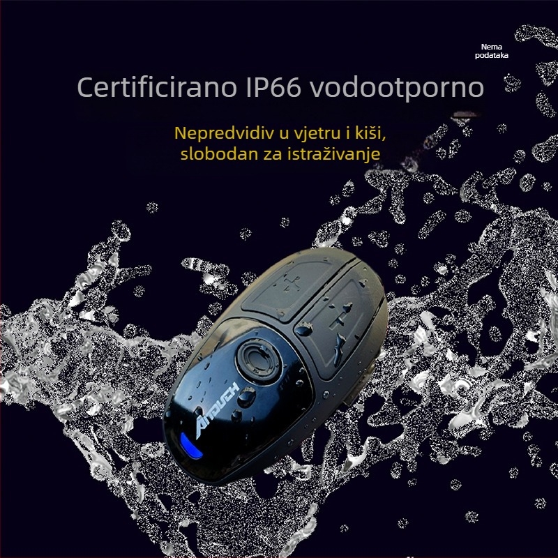 Bluetooth slušalica za kacigu motocikla – Vodootporna, Interkom, Domet 10 m, Bluetooth 1.1, Trajanje baterije 300