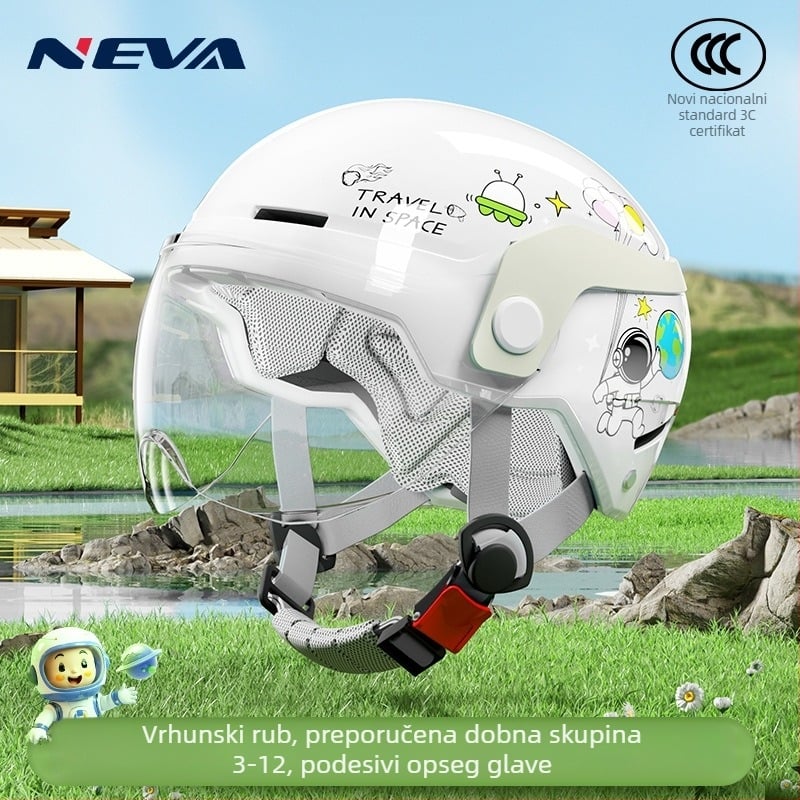 Dječja polu-kaciga za električne motocikle, ABS, Gb811-2022a, 3C certificirano