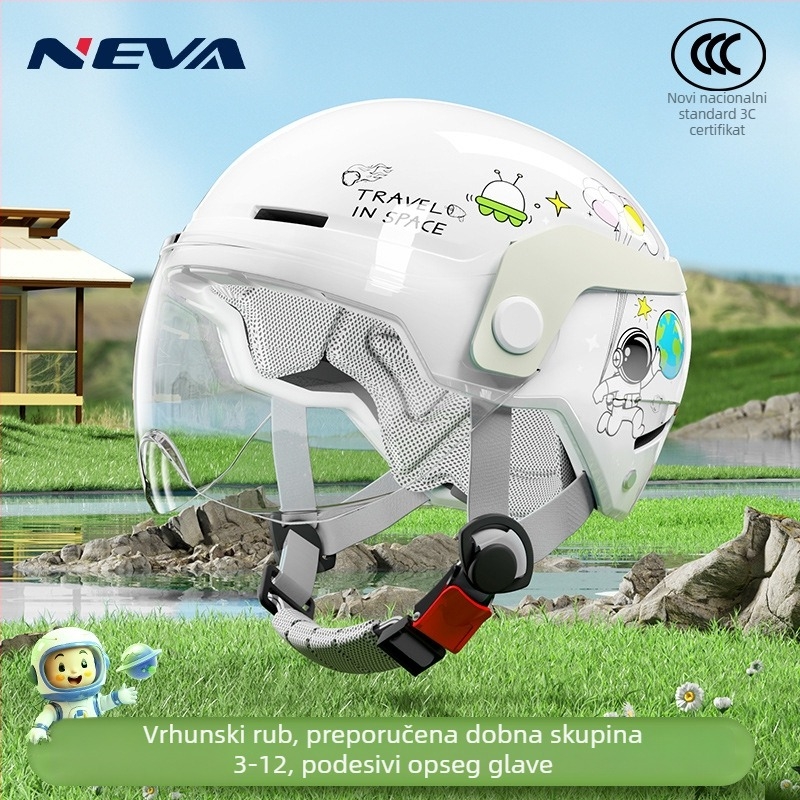 Dječja polu-kaciga za električne motocikle, ABS, Gb811-2022a, 3C certificirano