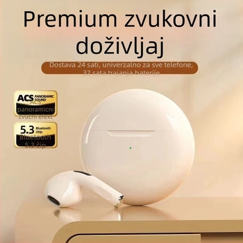 In-ear TWS Bluetooth slušalice, IPX4, domet 15 m, Bluetooth 5.4, trajanje baterije 4–8 h, stereo