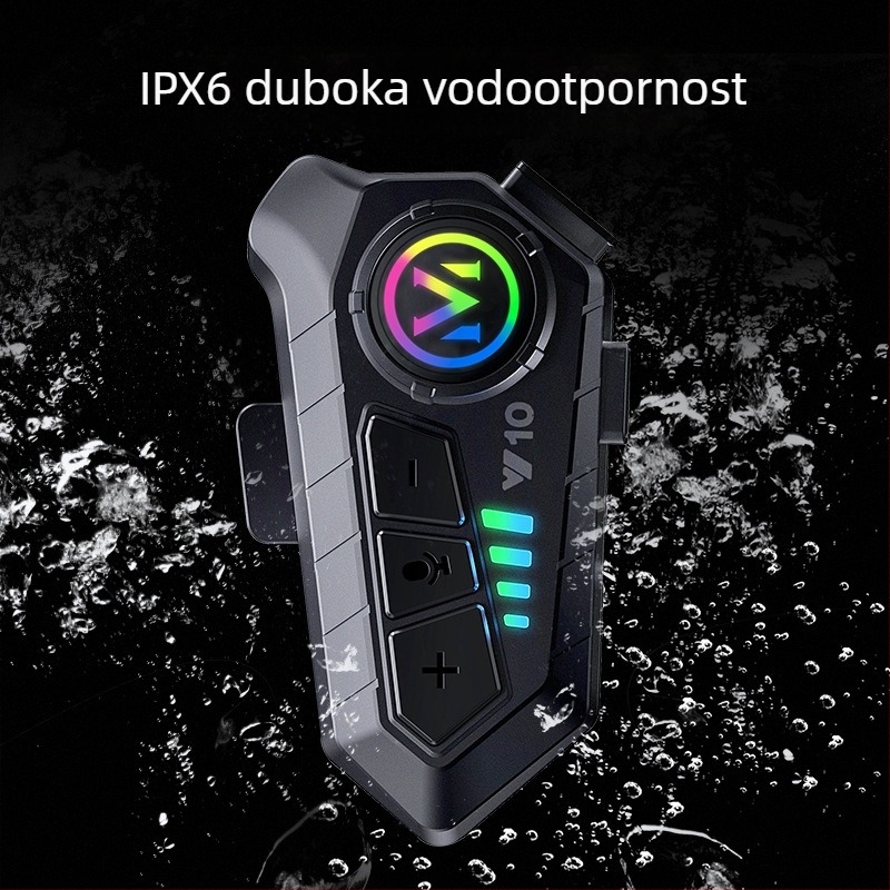 Y10 kaciga Bluetooth interkom slušalica, domet 10 m, Bluetooth 5.0, stereo, dvokanalni