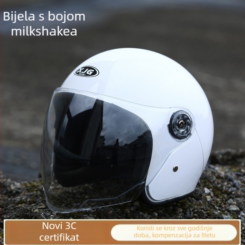 Kaciga za električni bicikl, 3/4 otvorenog lica, za odrasle, sve sezone, zimska toplina