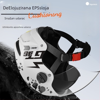 Kaciga za električni motocikl ABS, stil polu-kaciga, za odrasle, četiri godišnja doba, certifikat GB811-2022A