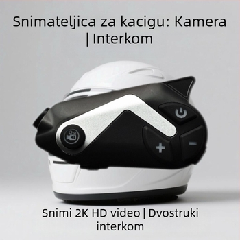 Inteligentna kaciga za motocikl s Bluetooth interkomom i HD kamerom, serija T50, domet 1200 m, Bluetooth 5.1, vodootporna i otporna na prašinu, dvostrani stereo zvuk