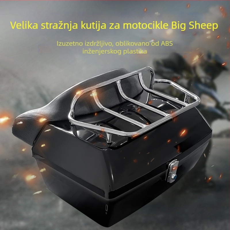 Huotai 48L stražnja torba za motocikl s policom i mekanim naslonom, otporna na udarce, pogodna za motocikle i električna vozila