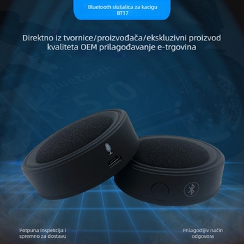 BT-17 Bluetooth slušalica za kacigu motocikla – reprodukcija glazbe i hands-free pozivi – kompatibilno s kacigama pune, otvorene i polu-kacige