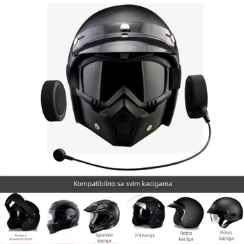 BT-17 Bluetooth slušalica za kacigu motocikla – reprodukcija glazbe i hands-free pozivi – kompatibilno s kacigama pune, otvorene i polu-kacige