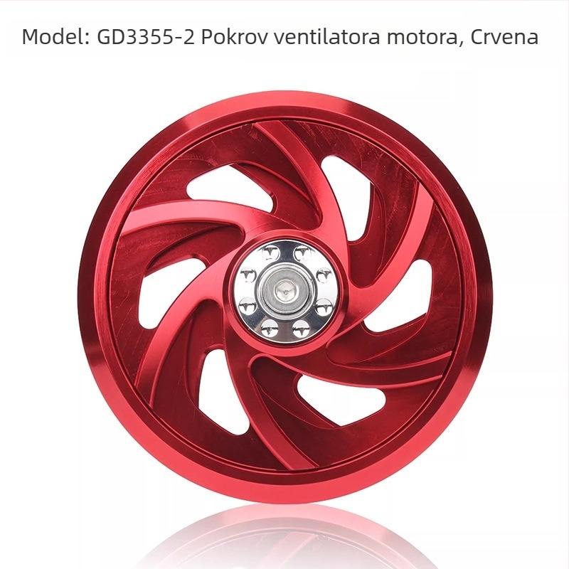 Poklopac ventilatora motora za motocikl – CNC aluminijska legura, model GD3355-2, HUOTAI, univerzalna kompatibilnost, otporno na ulje
