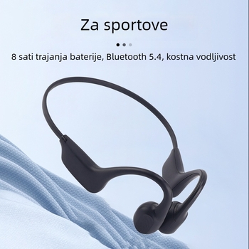 Bežične slušalice s kostnim prijenosom zvuka za trčanje, s kukom za uho, Bluetooth 5.4, IPX5, trajanje baterije preko 8 sati