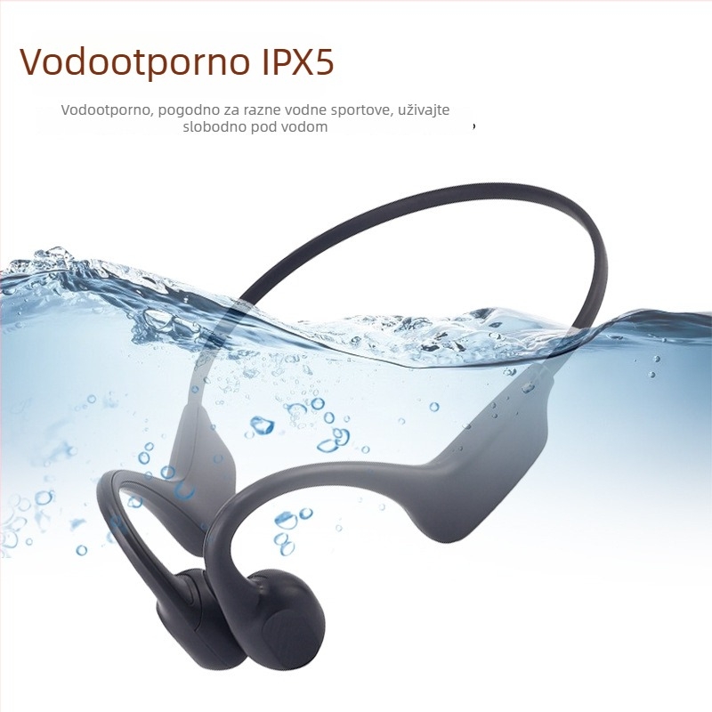 Bežične slušalice s kostnim prijenosom zvuka za trčanje, s kukom za uho, Bluetooth 5.4, IPX5, trajanje baterije preko 8 sati