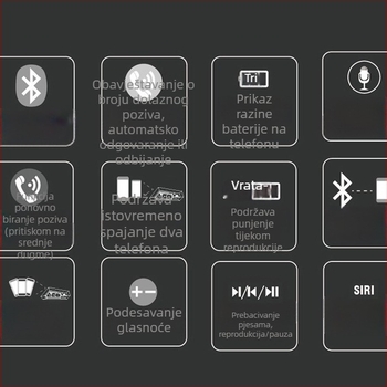 Bluetooth headset za motociklističku kacigu s 5.0, IPX5 vodootporan, više od 8 sati baterije, domet 10 m, stereo za obje uši