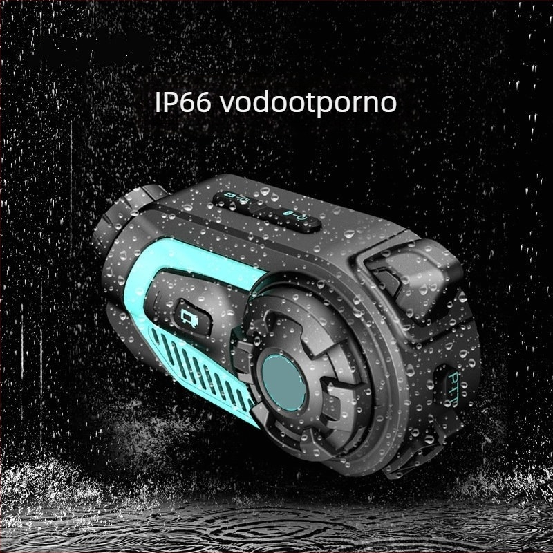 Kaciga s Bluetooth kamerom za motocikl, interkom i video snimanje; domet 1 km, Bluetooth 5.0, Qualcomm čip, 76 h trajanja baterije, stereo zvuk