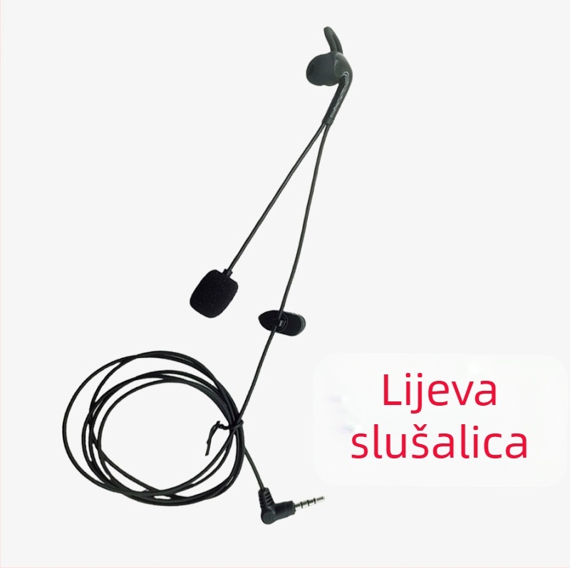 XiNOWy Serija sudija: interkom slušalica za nogomet na otvorenom, in-ear, lijevo uho, 3.5 mm pinhole, mono kanal