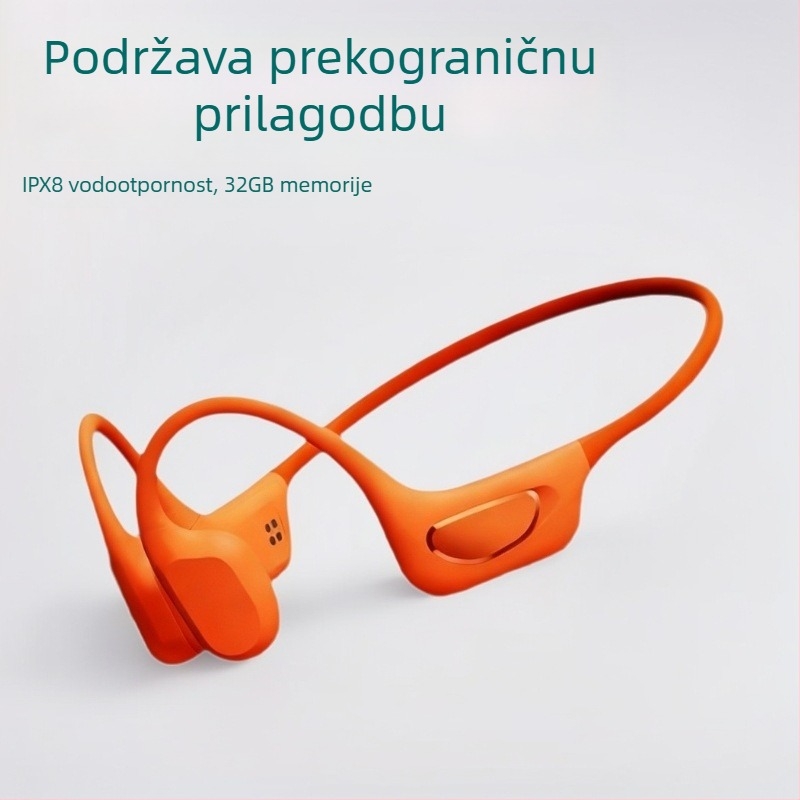 Bluetooth slušalice s kostnom vodljivosti, vodootporne IPX8, nisu u uhu, s kukom za uho, bežične, stereo zvuk