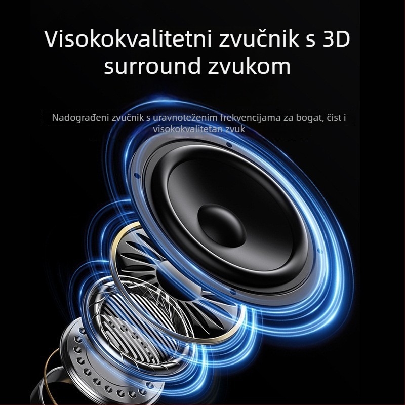 Bluetooth headset za kacigu motora, domet 100 m, Bluetooth 5.0, stereo za obje uši, trajanje baterije 4–8 sati