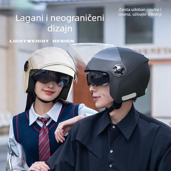 AXK ABS polu kaciga za električni motocikl, GB Class A certificirano, broj certifikata 3C 2022091105020451