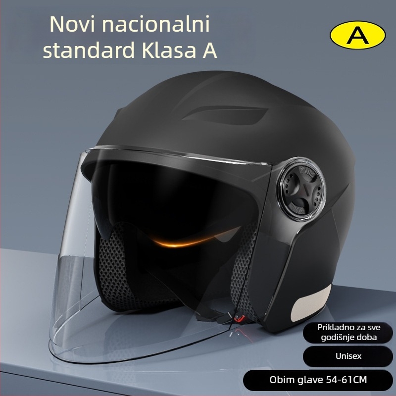 AXK ABS polu kaciga za električni motocikl, GB Class A certificirano, broj certifikata 3C 2022091105020451
