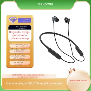 Bežične slušalice oko vrata – sportske bežične slušalice, Bluetooth 5.2, trajanje baterije preko 8 sati, vodootporne, stereo