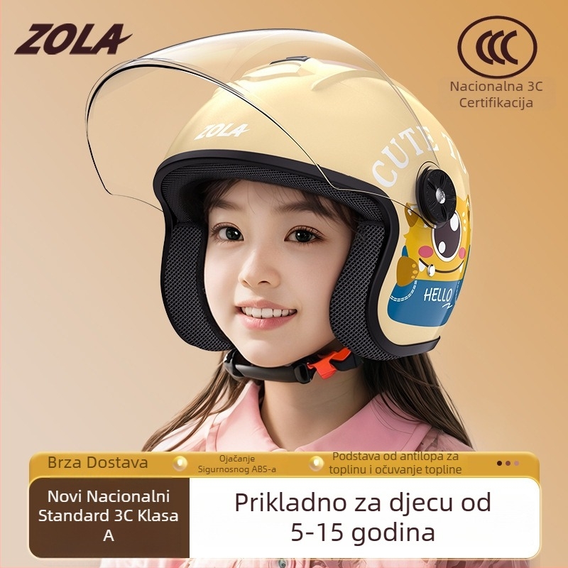 3C certificirana dječja kaciga za električna vozila, univerzalna za dječake i djevojčice, zimska toplina i sigurnost za bicikle i skutere