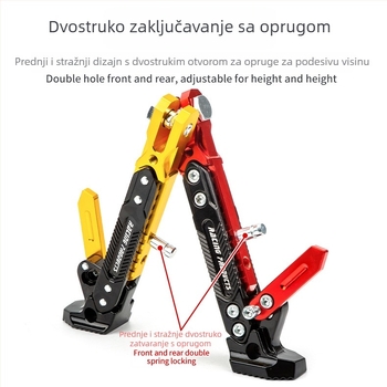 JS CNC aluminijska bočna podrška za električni motocikl – podesiva, stil viteškog oklopa