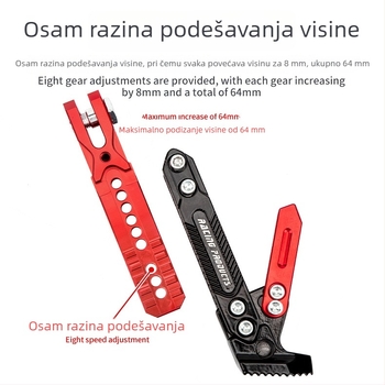 JS CNC aluminijska bočna podrška za električni motocikl – podesiva, stil viteškog oklopa
