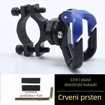Dvostruko glavna metalna kuka za držače upravljača električnih vozila i motocikala, aluminijska legura, Trip, Knight Protectors