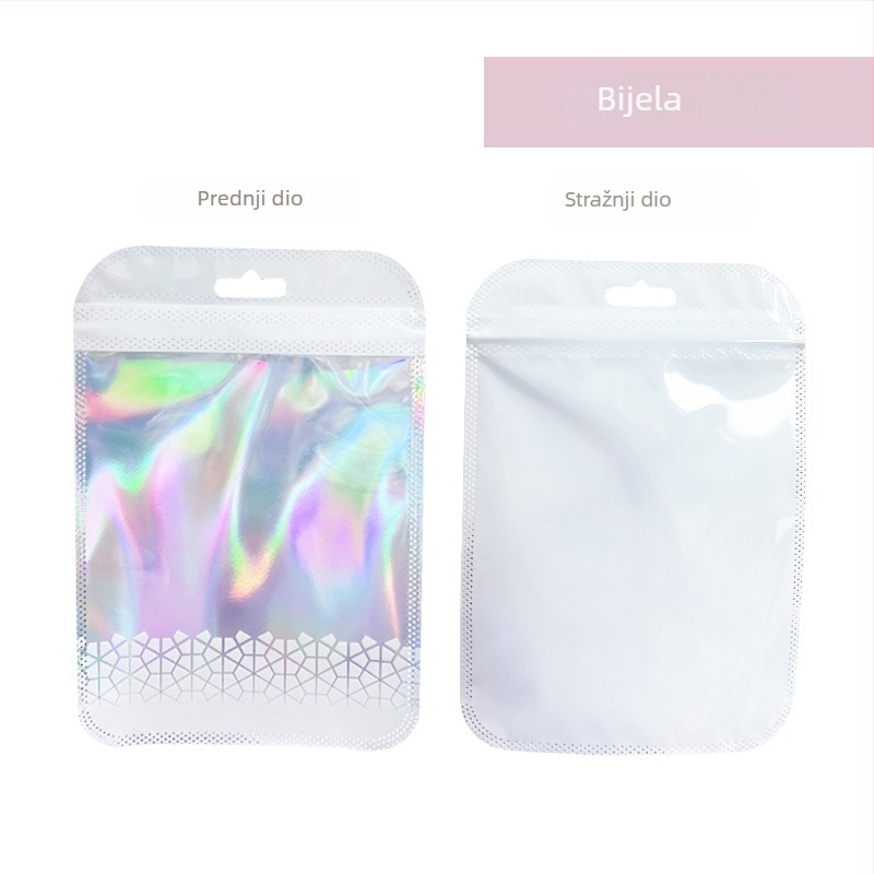 Torbe za pakiranje nakita, prozirne makaron boje aluminijske folije zip vrećice, mini darovne vrećice sa zatvaranjem, marka Prosperity, namjena: univerzalno pakiranje, duljina brtvljenja 3 cm
