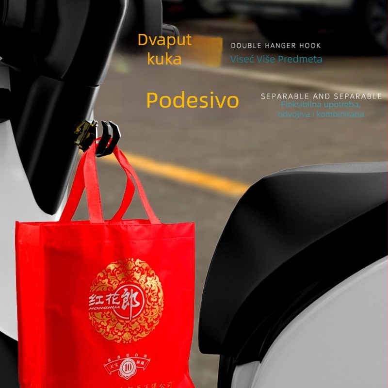 Prednji kuka za električne romobile - univerzalna modifikacija baterijskog motocikla, bez bušenja, višenamjenski kuka za vješanje, model 001, šifra 001
