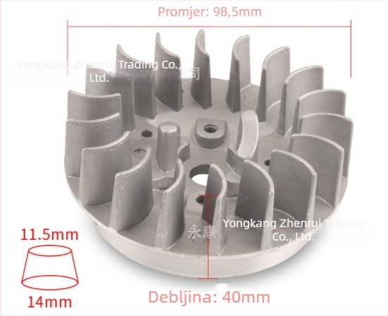 FVRITO Mini flywheel za motocikl PS004 – motor 40-6, dvotaktni, ručni start, ventilator za hlađenje